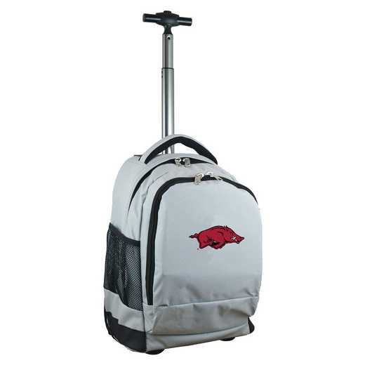 CLARL780-GY: NCAA Arkansas Razorbacks Wheeled Premium Backpack